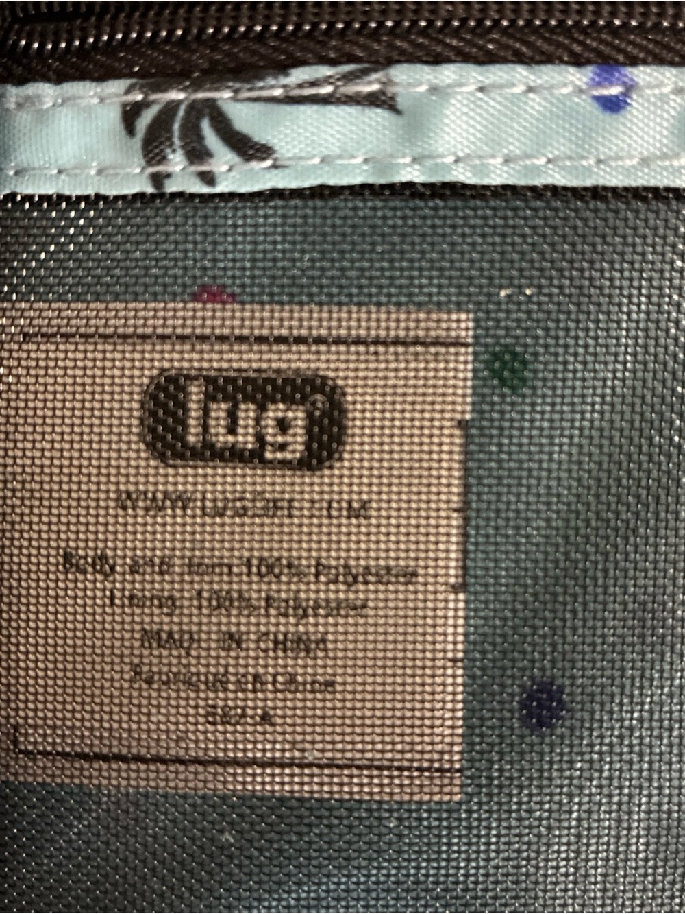 Lug Tango Se Travel Rfid Wallet Nylon Quilted Floral Black Blue Pink Green White View 6